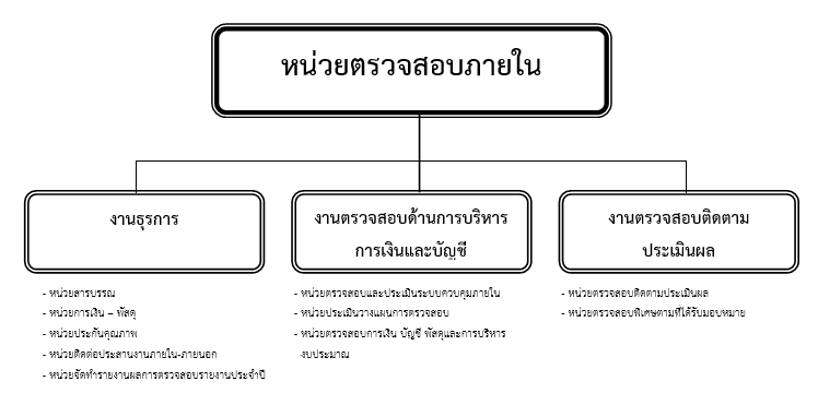 โครงสร้างการแบ่งงานภายในหน่วยตรวจสอบภายใน